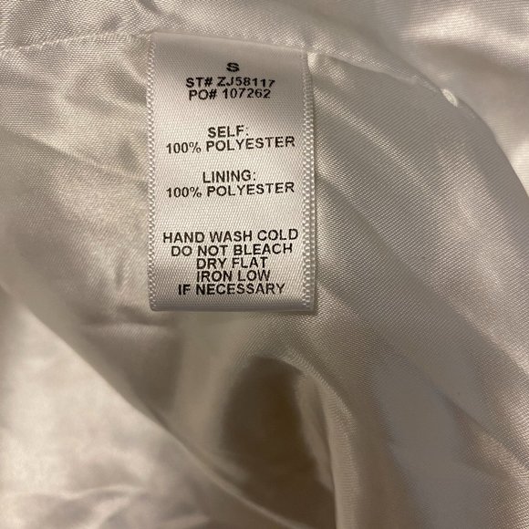 a.Peach Fuzzy White Jacket With Gold Buttons - Picture 9 of 11